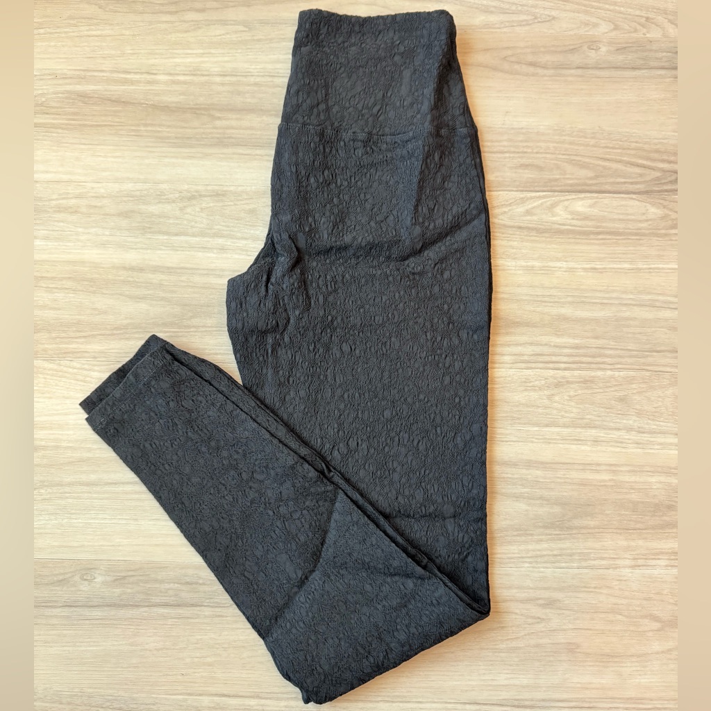 Ruby Ribbon Jacquard Leggings Black